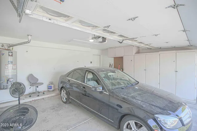 a view of a livingroom with storage