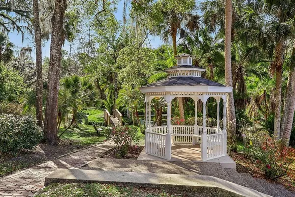a view of a backyard with a garden