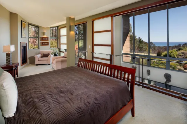 a view of a house with many windows