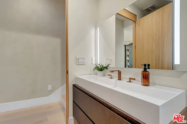 a view of a balcony with an outdoor space