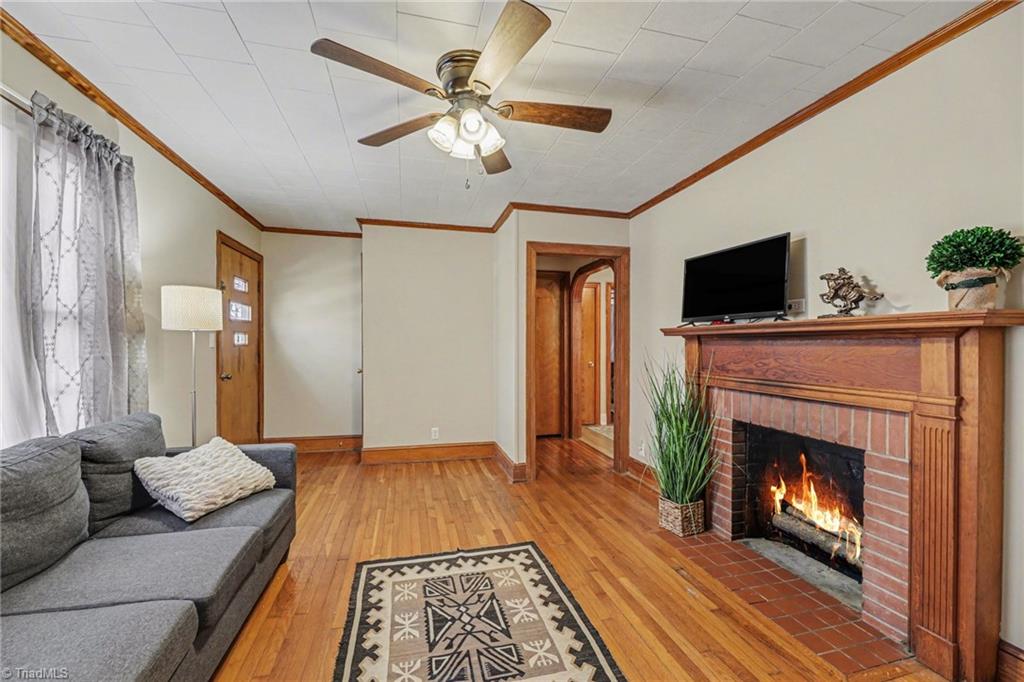 952 Andrew Hunter Road Franklinville, NC 27248 - Photo 8 of 18 Virtually Staged Fire in Fireplace