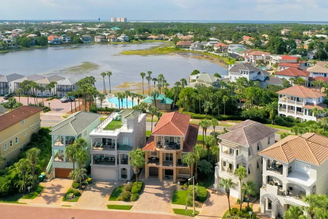 an aerial view of a city