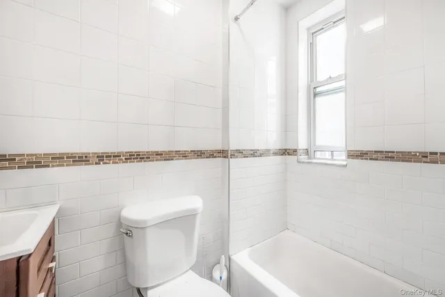 a bathroom with a toilet and a bathtub