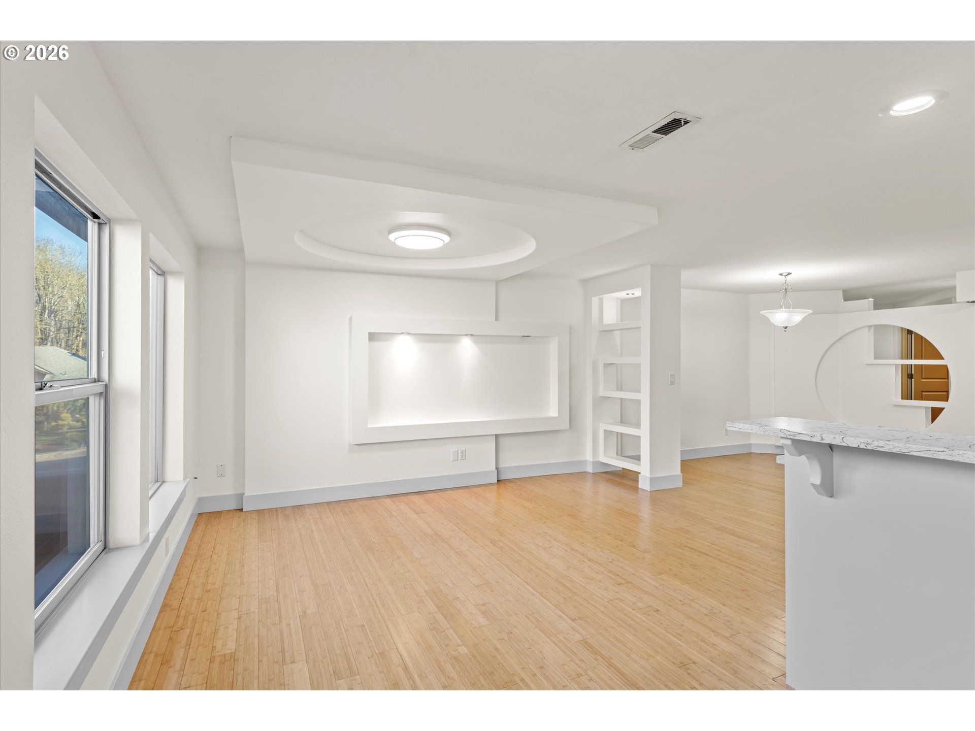 1727 Northwest Ogden Street Camas, WA 98607 - Photo 33 of 48 a view of empty room with wooden floor and fan
