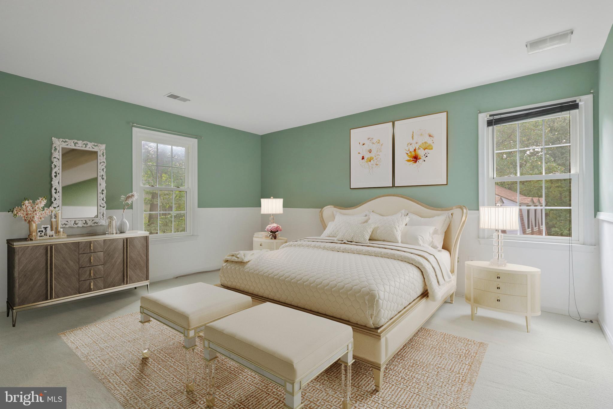 8711 Shadowlake Way Springfield, VA 22153 - Photo 22 of 49 Virtually Staged Primary Bedroom