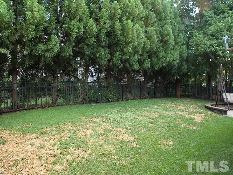 3710 Congeniality Way Raleigh, NC 27613 - Photo 22 of 23 Wrought iron fenced back yard.