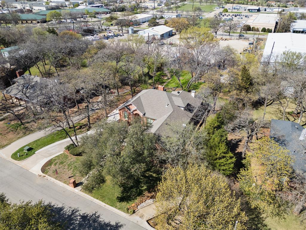 1007 Santa Fe Street Denton, TX 76205 - Photo 34 of 37 an aerial view of residential house with outdoor space