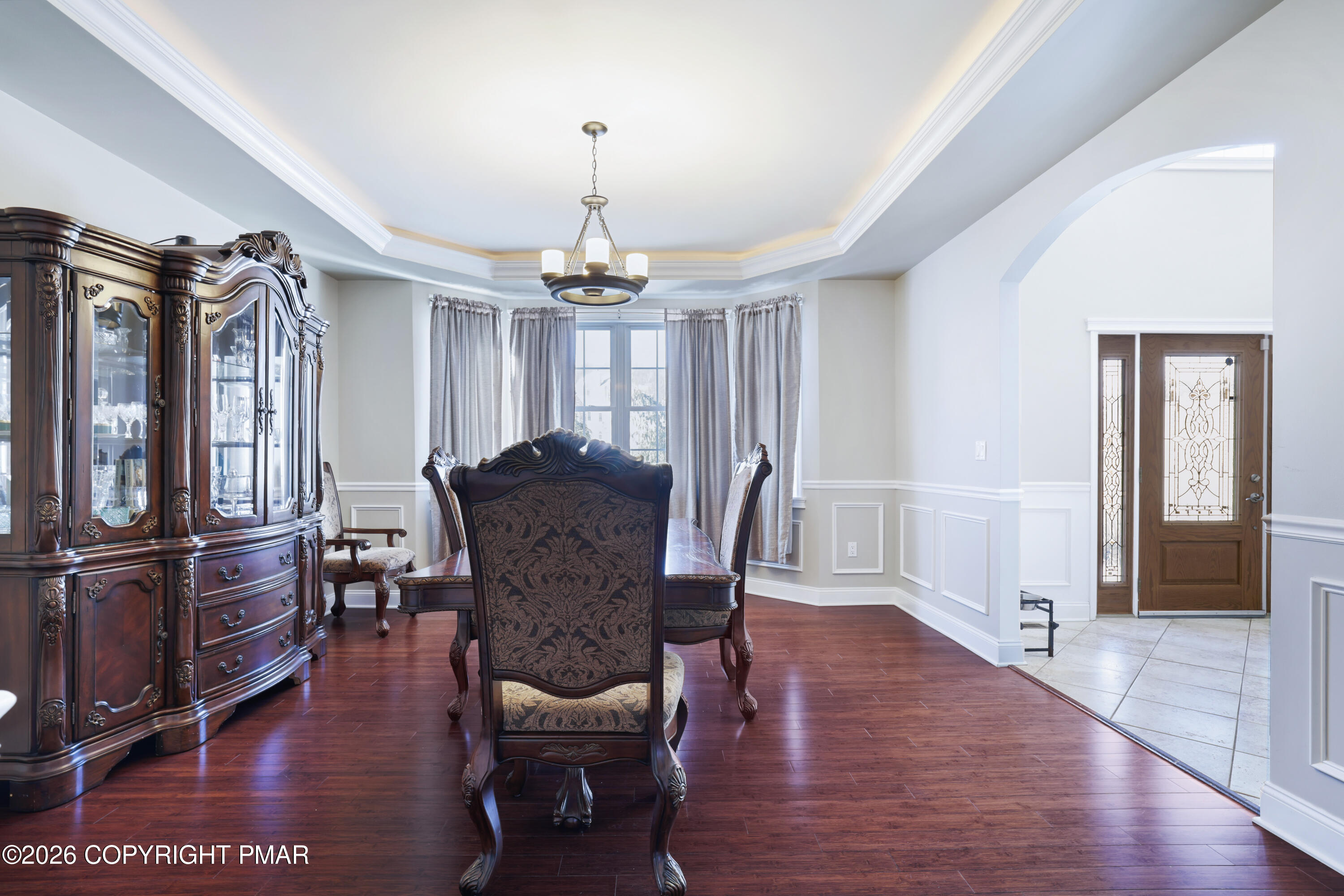 117 Fernwood Road Bushkill, PA 18324 - Photo 22 of 65 a view of a dining room with furniture and wooden floor