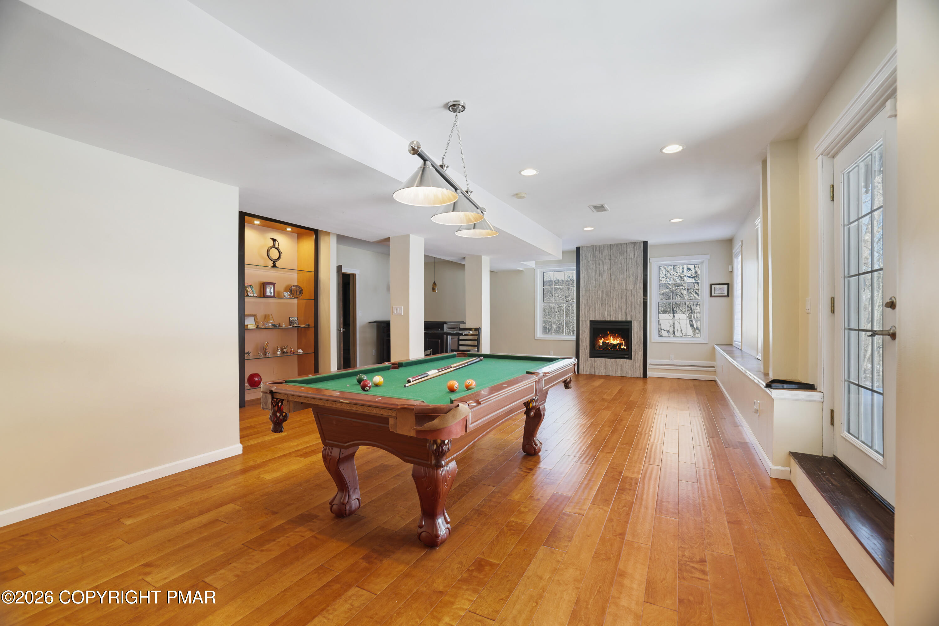 117 Fernwood Road Bushkill, PA 18324 - Photo 46 of 65 a room with pool table and wooden floor