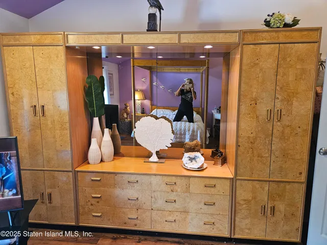 a view of a hallway with closet