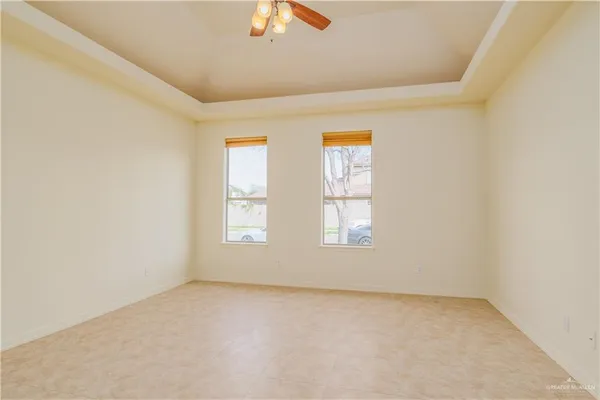 an empty room with a window