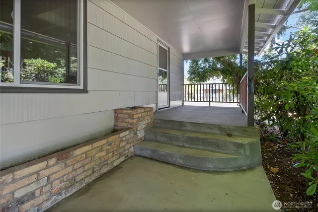 a view of outdoor space and deck