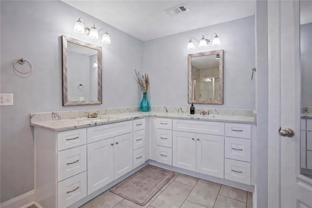 767 Fordham Road Grovetown, GA 30813 - Photo 22 of 32 a bathroom with a granite countertop sink double and mirror