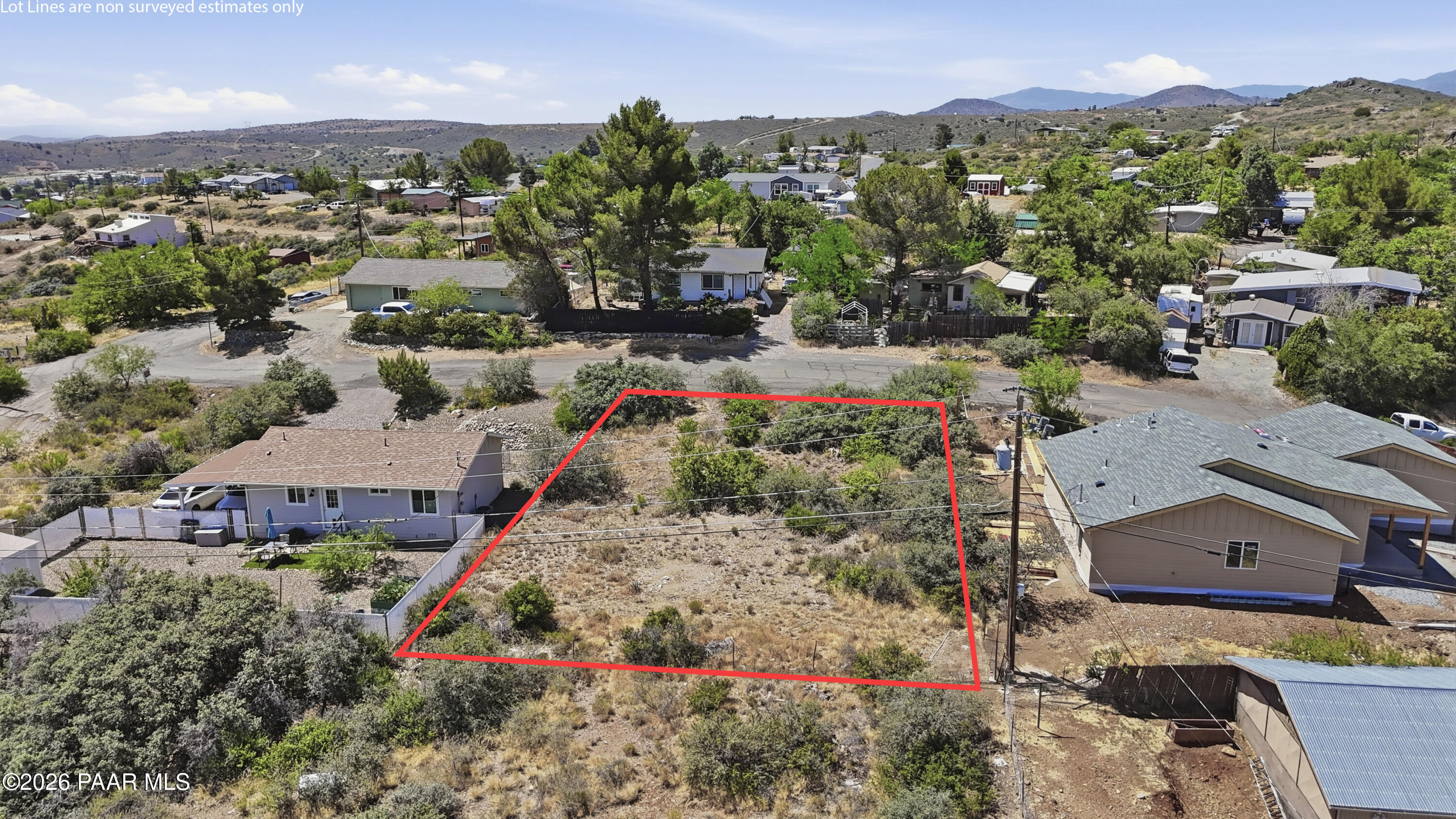 13376 East High View Road Mayer, AZ 86333 - Photo 7 of 15 7-Aerial 3 Lot Line