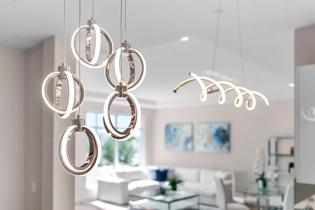 a view of hallway with livingroom