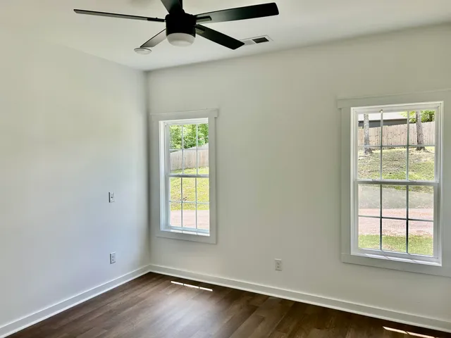 an empty room with a window