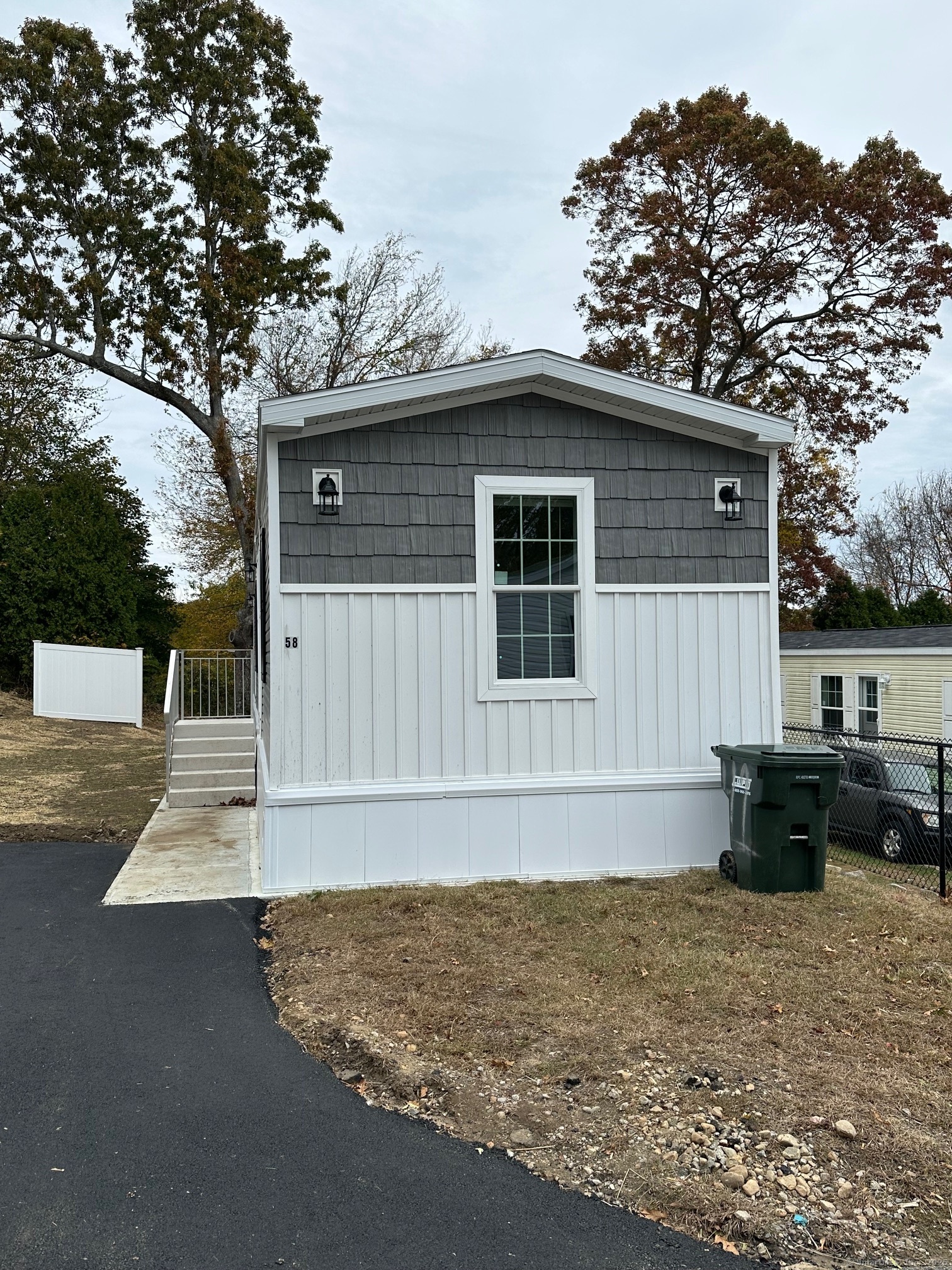 a house view with a outdoor space