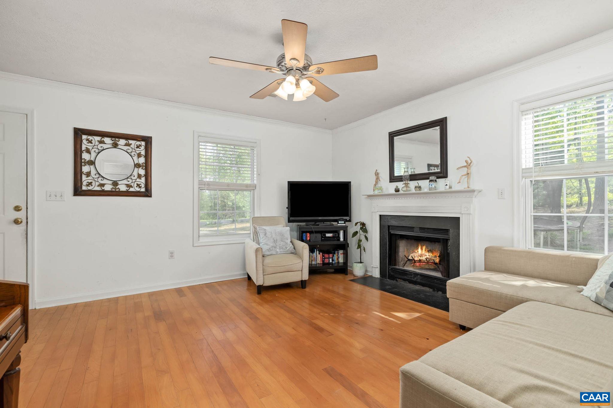 326 Geranium Road Ruckersville, VA 22968 - Photo 13 of 48 a living room with furniture and a fireplace