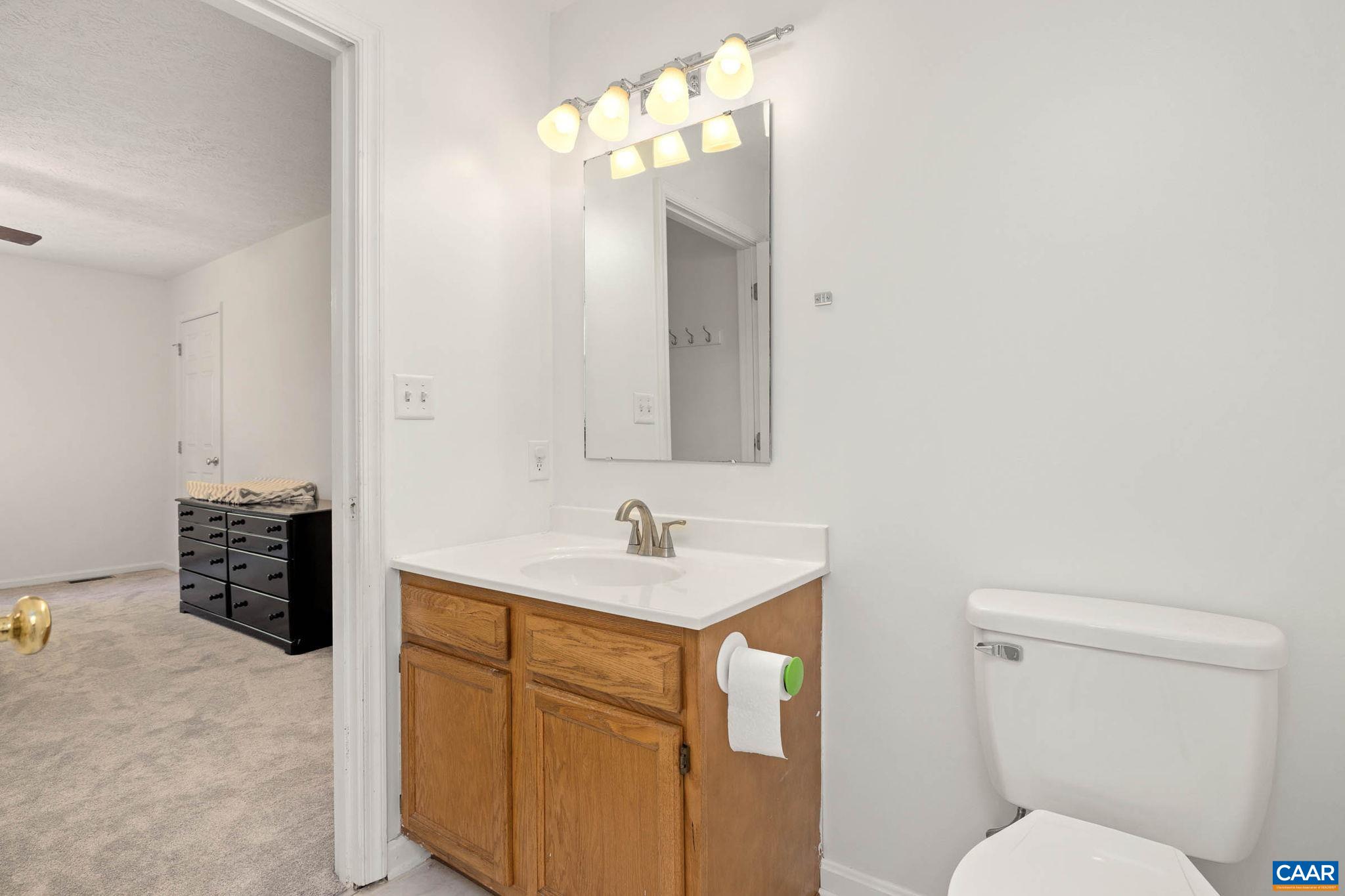326 Geranium Road Ruckersville, VA 22968 - Photo 36 of 48 a bathroom with a toilet sink and mirror