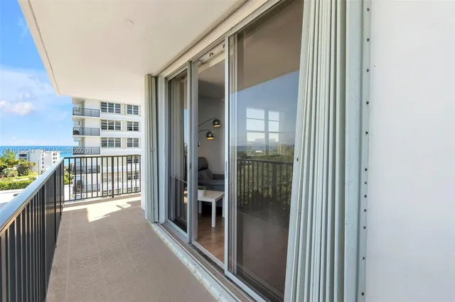 a view of a city from a balcony