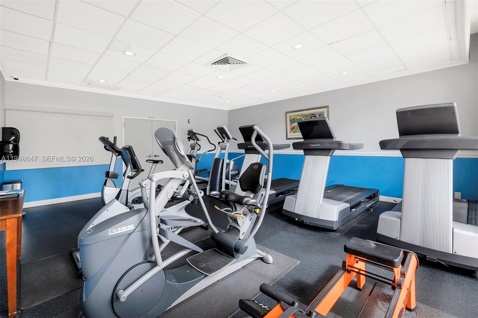 2121 North Ocean Boulevard, Unit 902W Boca Raton, FL 33431 - Photo 45 of 62 a view of a room with gym equipment