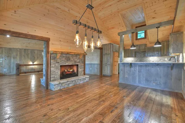 a view of an outdoor space and a mountain view