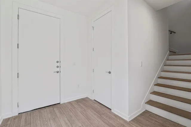 a view of an entryway with staircase