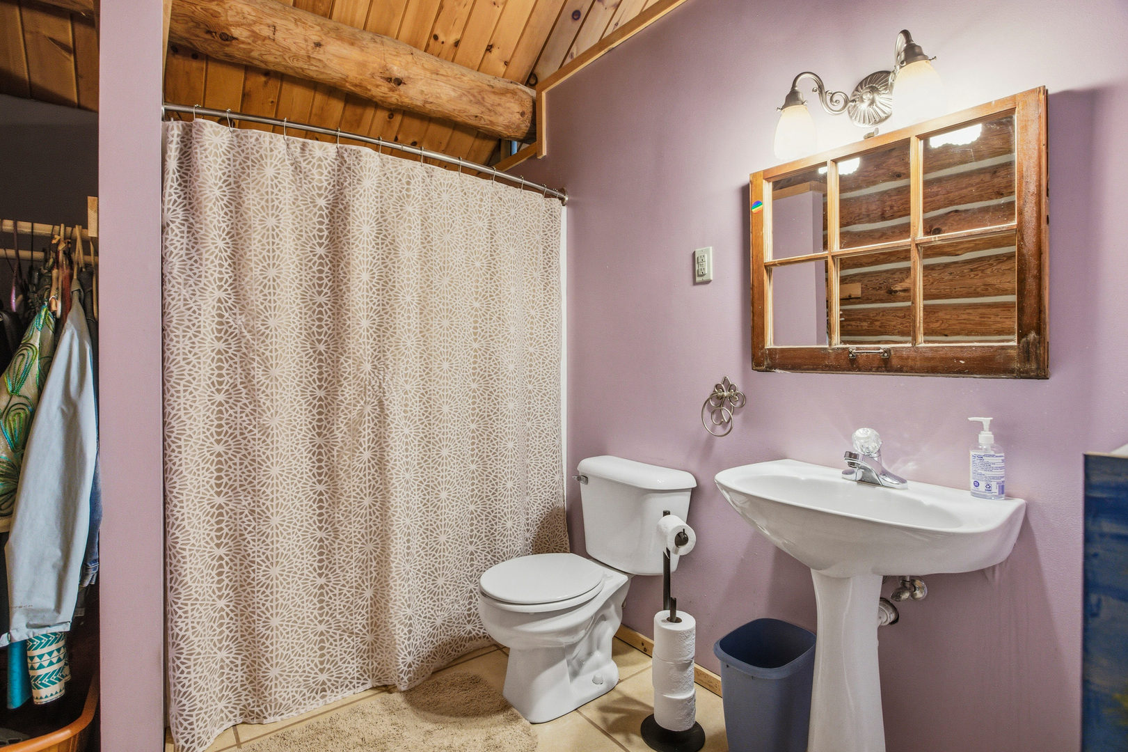 1418 East 2370 North Road White Heath, IL 61884 - Photo 37 of 49 a bathroom with a sink a toilet and shower curtain