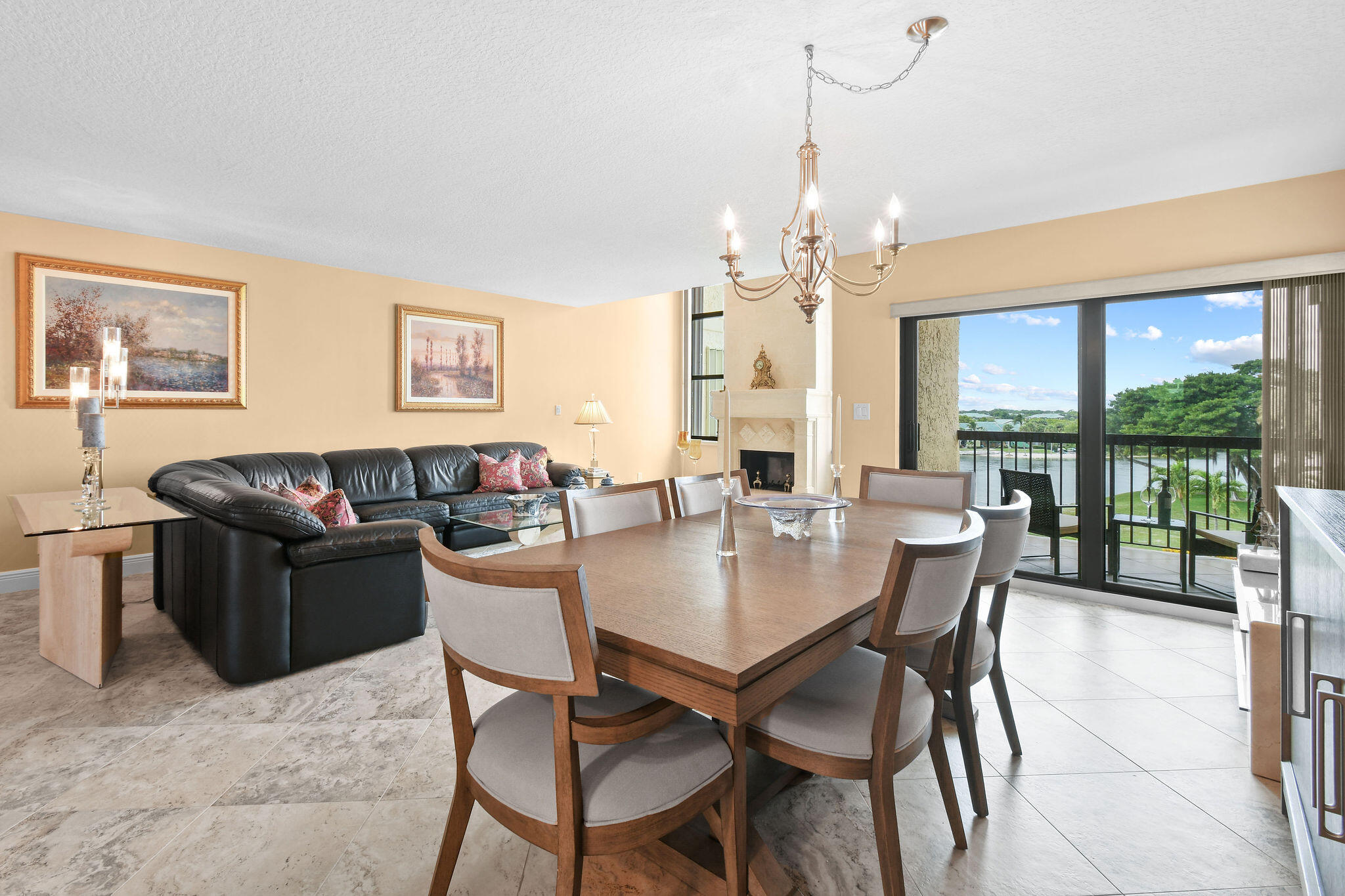 364 Golfview Road, Unit 506 North Palm Beach, FL 33408 - Photo 14 of 44 a view of a dining room with furniture window and outside view