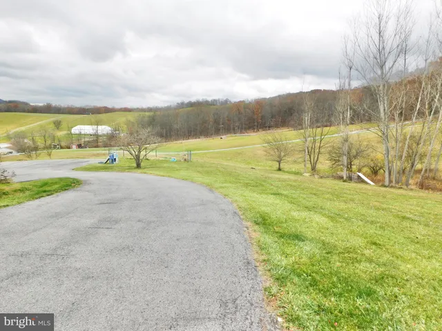 a view of an outdoor space and swimming pool
