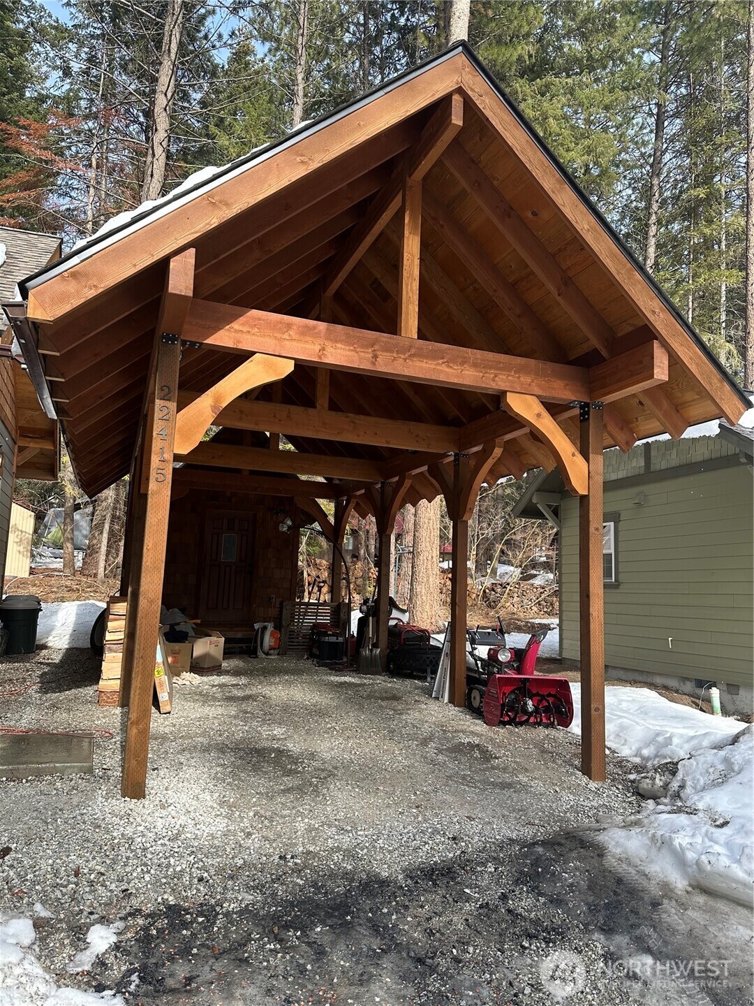 22415 Stirrup Road Leavenworth, WA 98826 - Photo 3 of 19 a view of a car park in front of a house