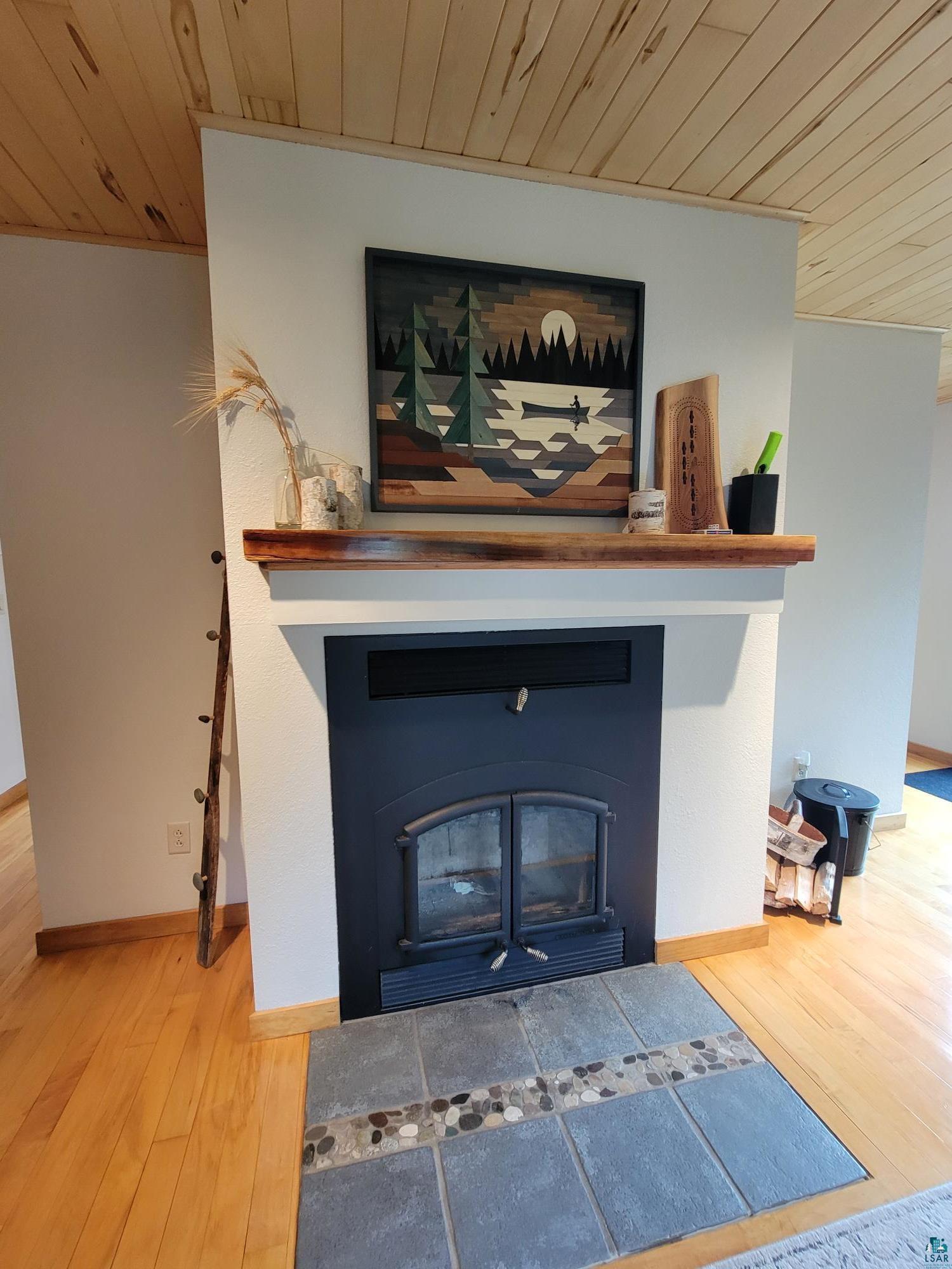 184 Fall River Road Grand Marais, MN 55604 - Photo 18 of 50 Room details with wood ceiling and hardwood / wood-style floors