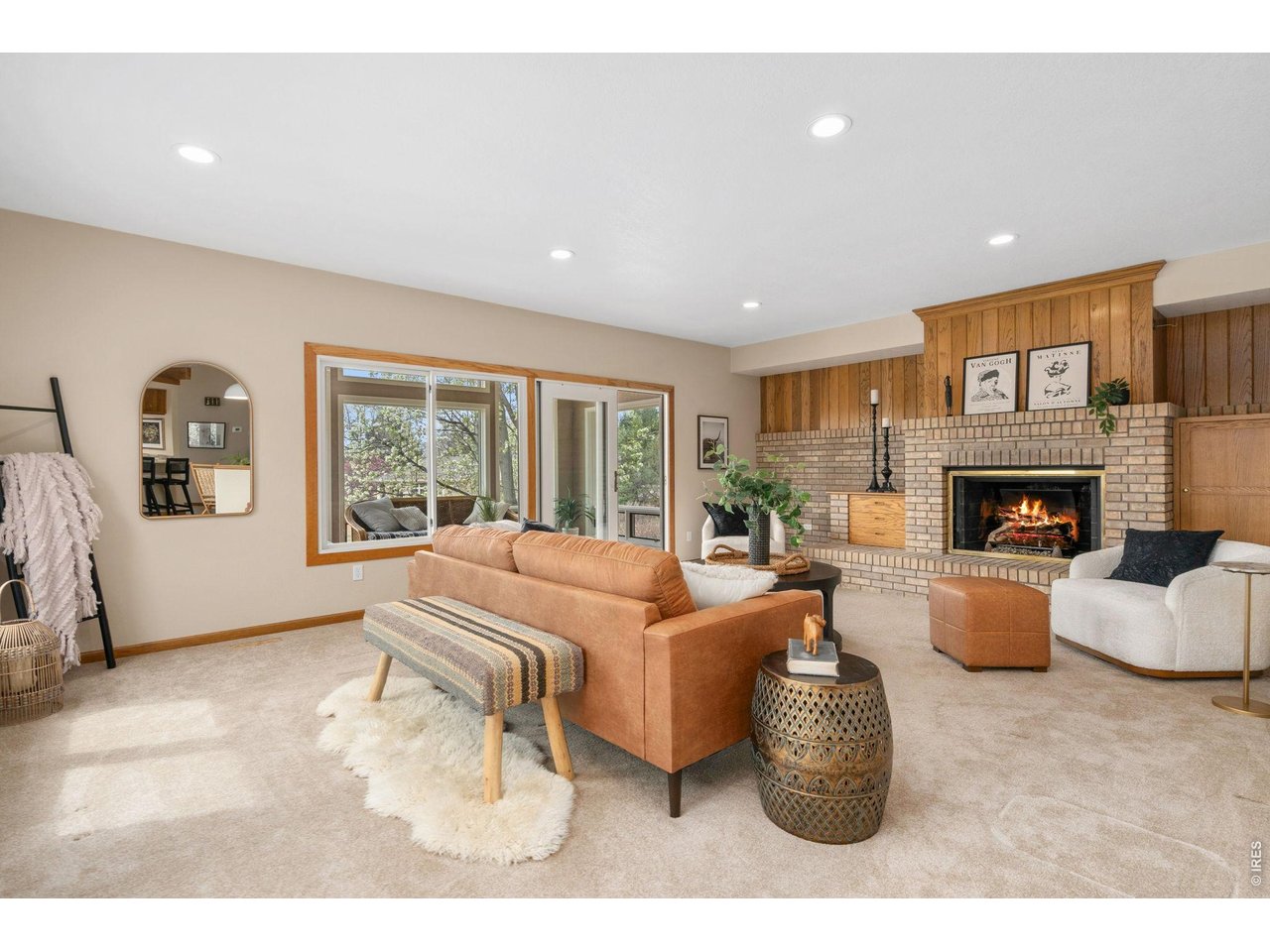 1819 Linden Lake Road Fort Collins, CO 80524 - Photo 13 of 49 a living room with furniture and a fireplace