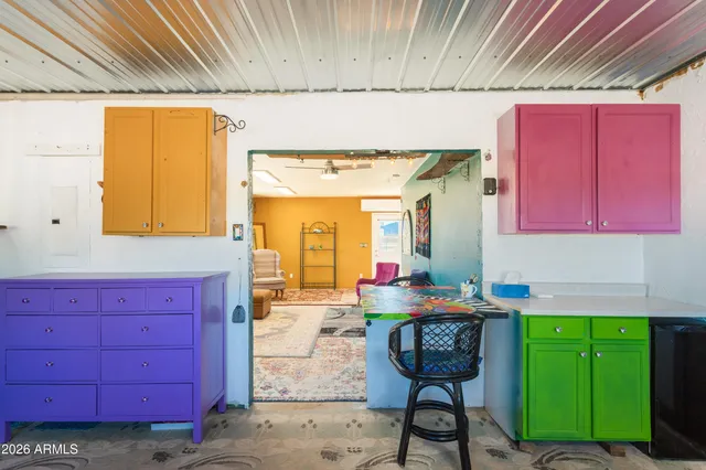 a room with furniture and a window