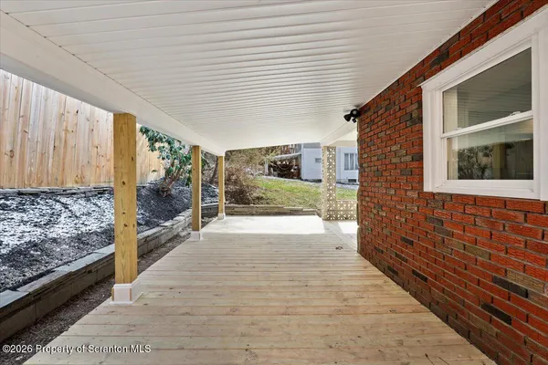a view of a porch