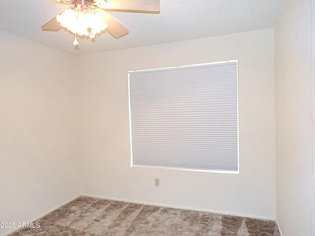 a view of a small space with a window