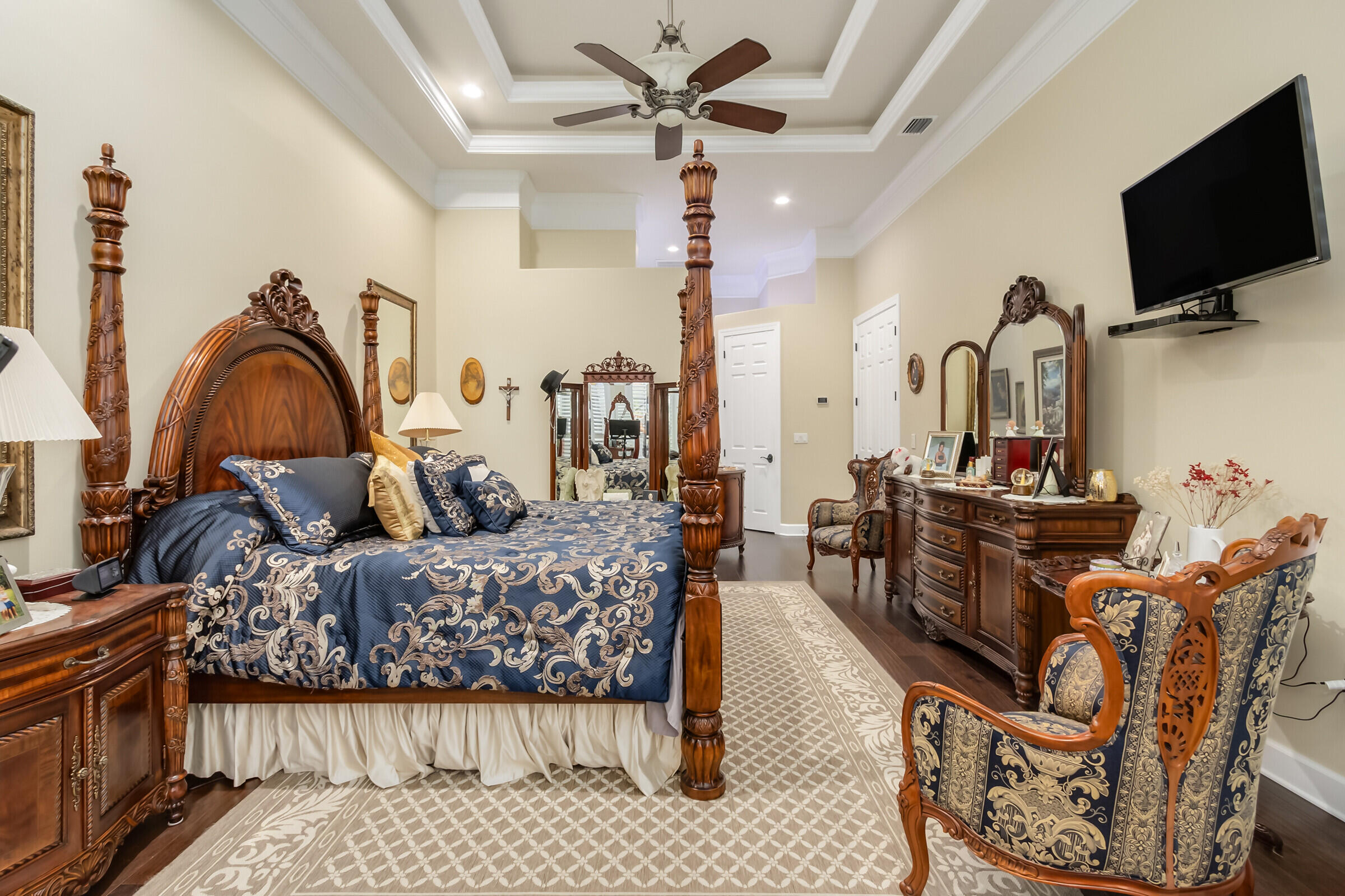335 Normandy Drive Indialantic, FL 32903 - Photo 11 of 55 a living room with furniture a flat screen tv and a fireplace