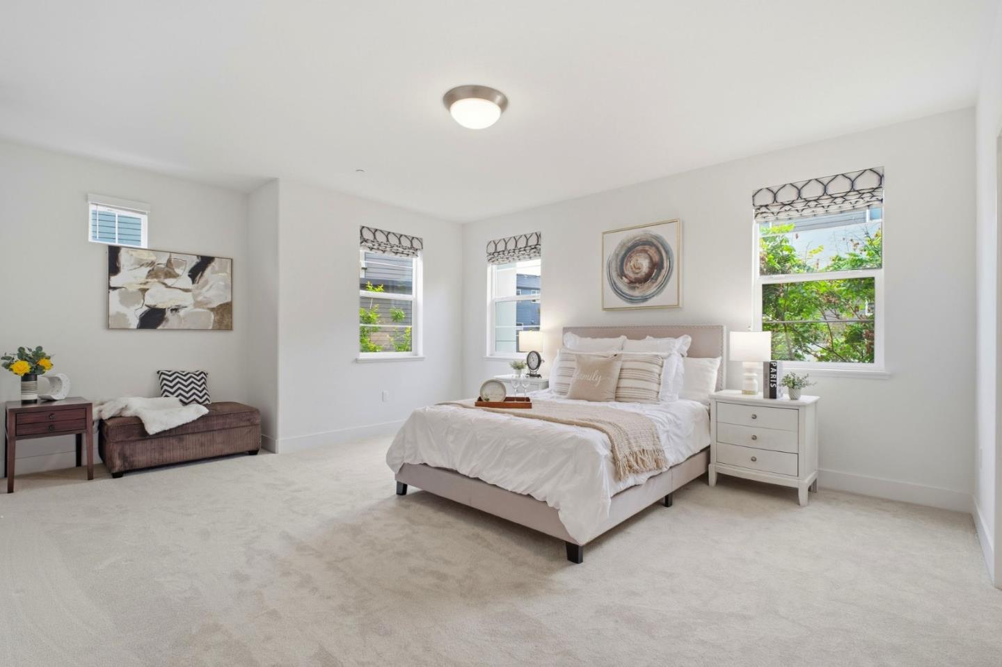 385 Line Street Hayward, CA 94544 - Photo 19 of 38 a bed room with a bed and a chair