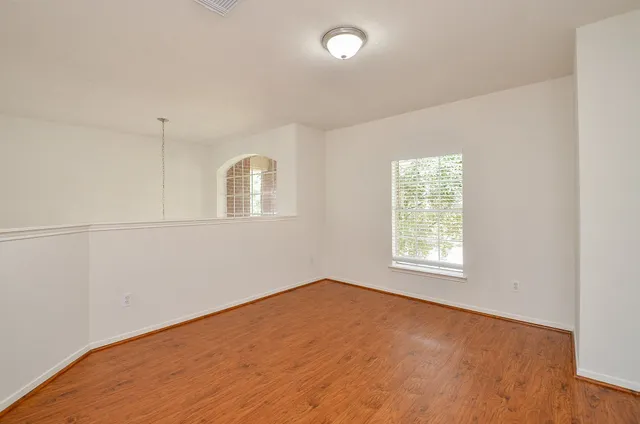 an empty room with a window