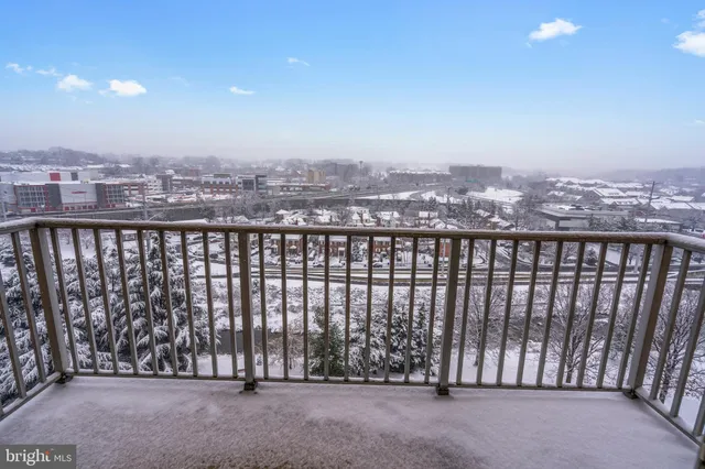 a view of city from balcony