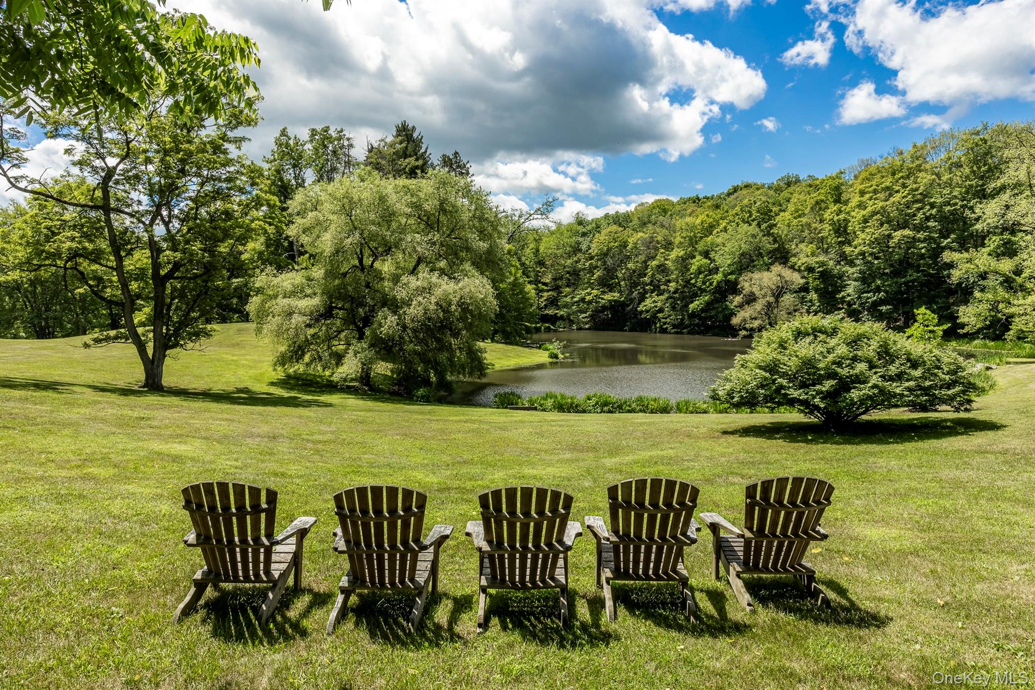 176 Schoolhouse Road Staatsburg, NY 12580 - Photo 3 of 37 a view of a lake with a table and chairs
