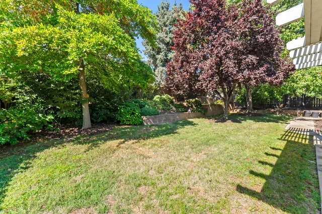 a view of backyard with outdoor space