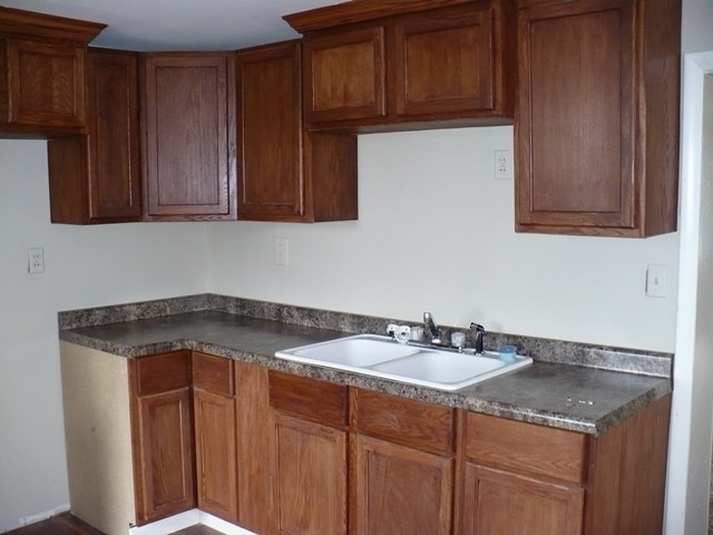 627 South 2nd Street Rochelle, IL 61068 - Photo 5 of 19 a sink with granite countertop cabinets
