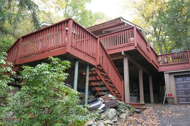 a view of a house with a deck