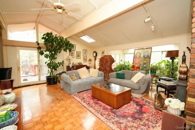 a living room filled with furniture