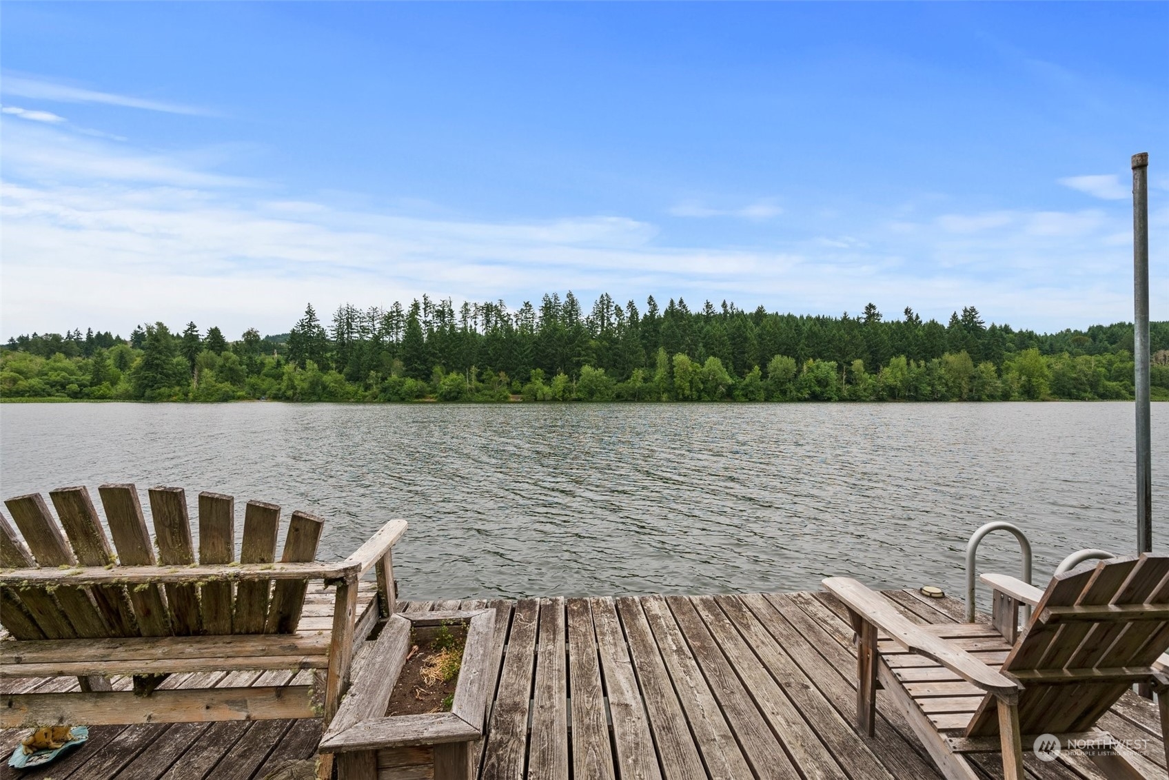 14940 Military Road Southeast Tenino, WA 98589 - Photo 25 of 30 a view of a lake with roof deck