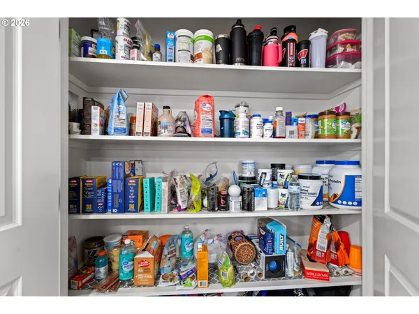 a store room with lots of different kinds of food