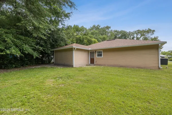 a backyard of a house