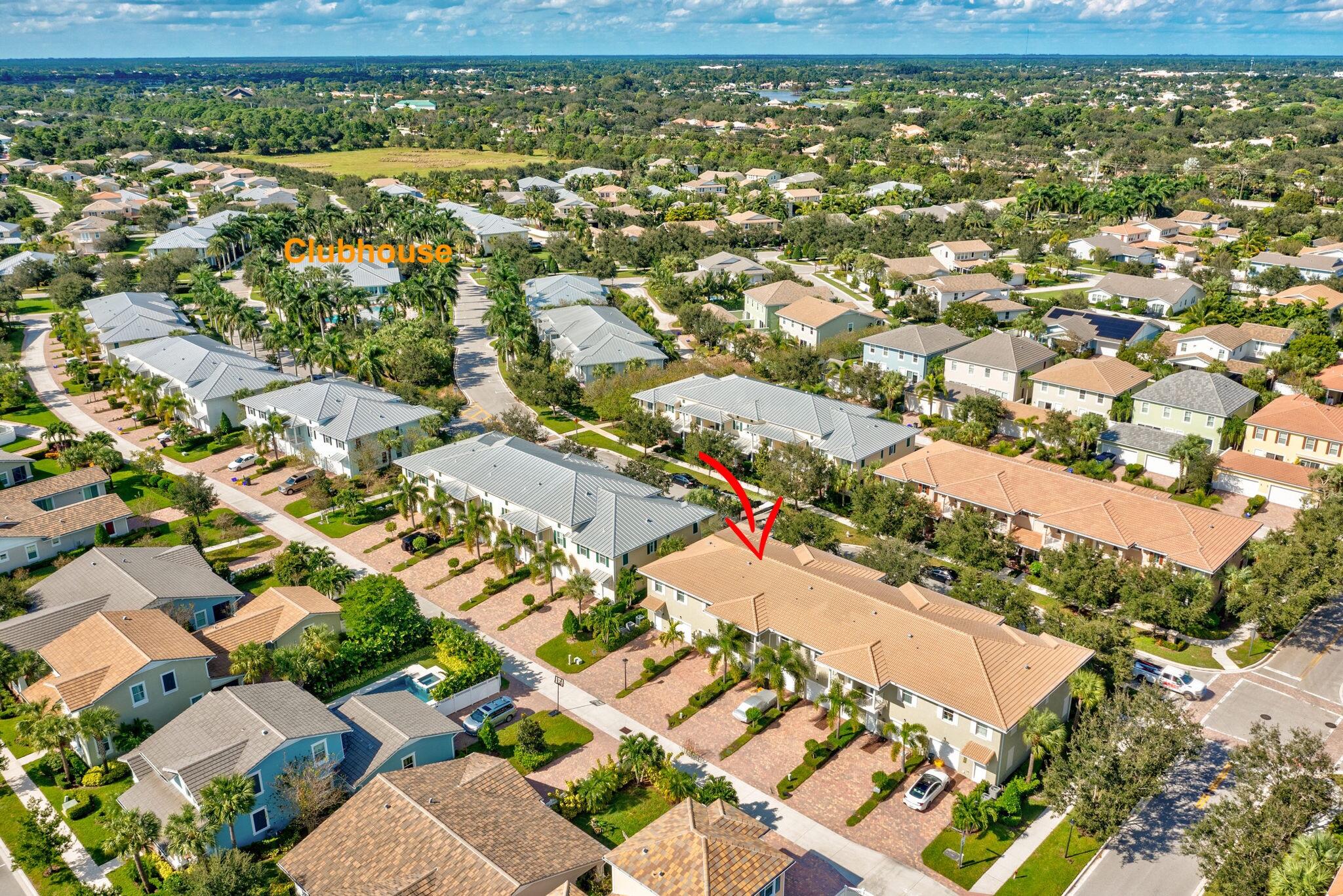 1120 South Community Drive Jupiter, FL 33458 - Photo 38 of 45 Aerial 4 with Clubhouse View