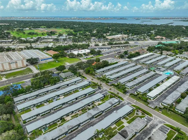 an aerial view of a city